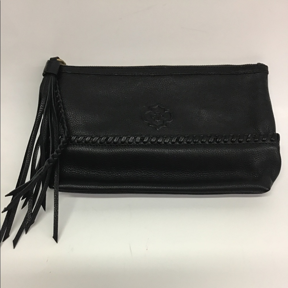 orYANY Black Leather Clutch-NWOT